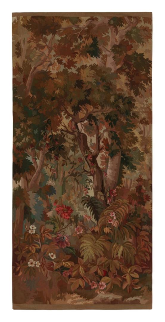 Antique Aubusson-Inspired Modern Flatweave Rug