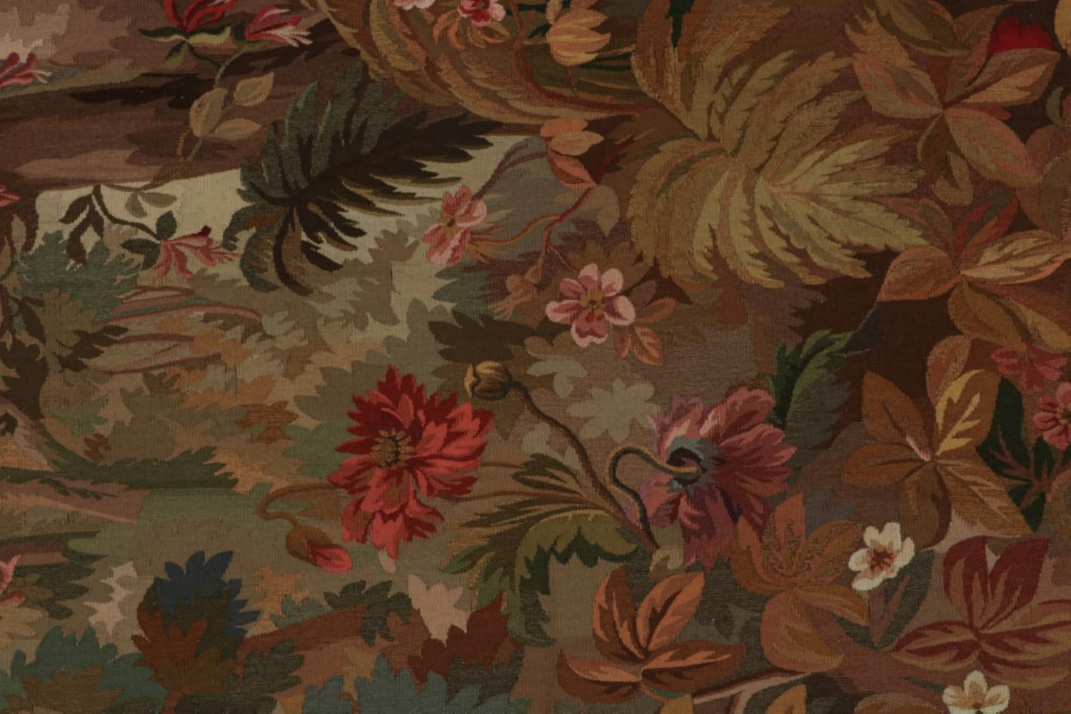 Antique Aubusson-Inspired Modern Flatweave Rug
