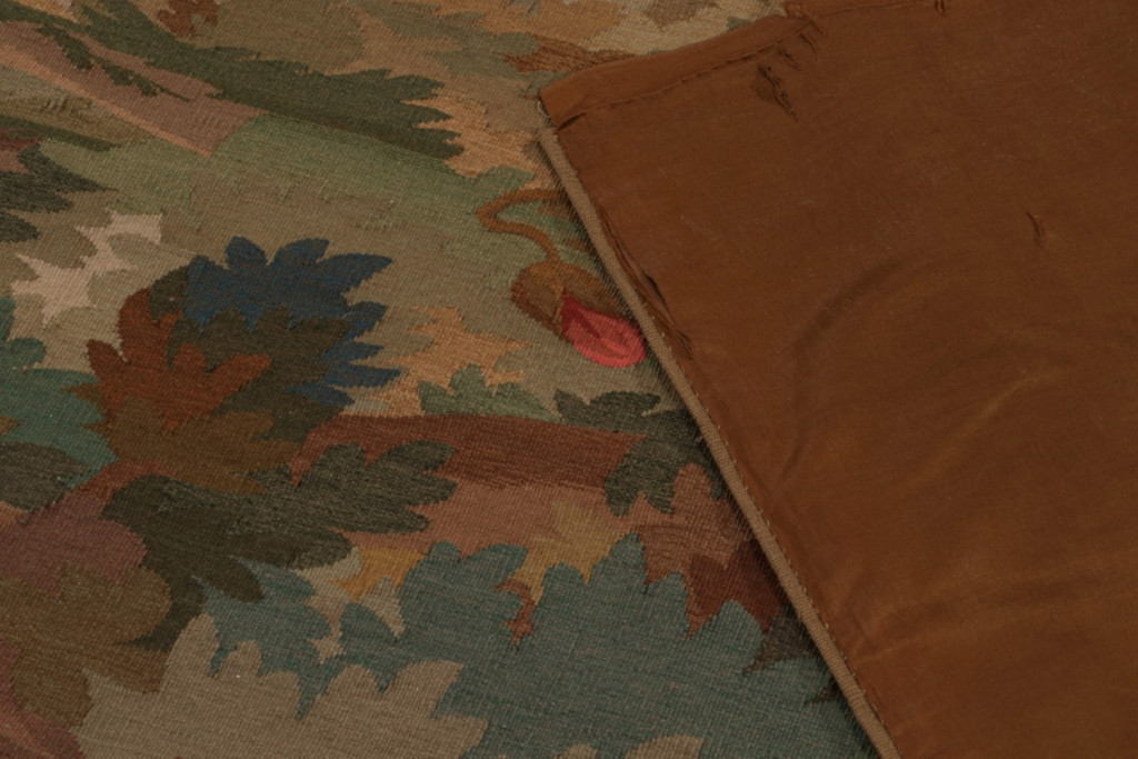 Antique Aubusson-Inspired Modern Flatweave Rug