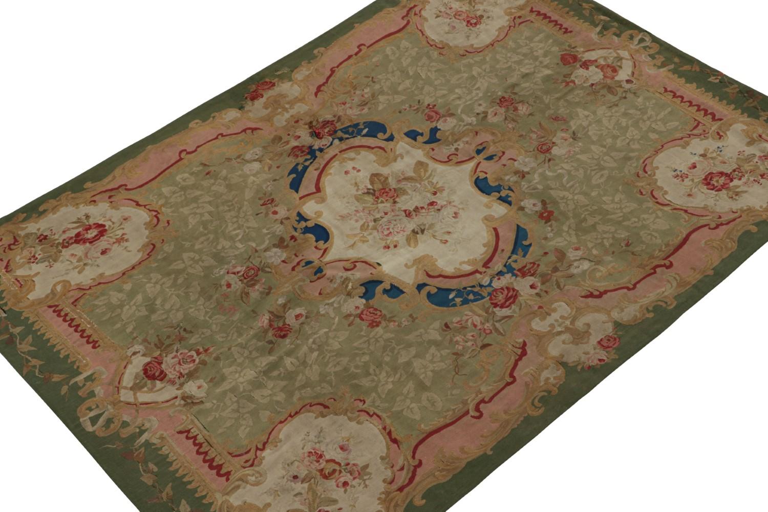 Antique Aubusson Flatweave Rug