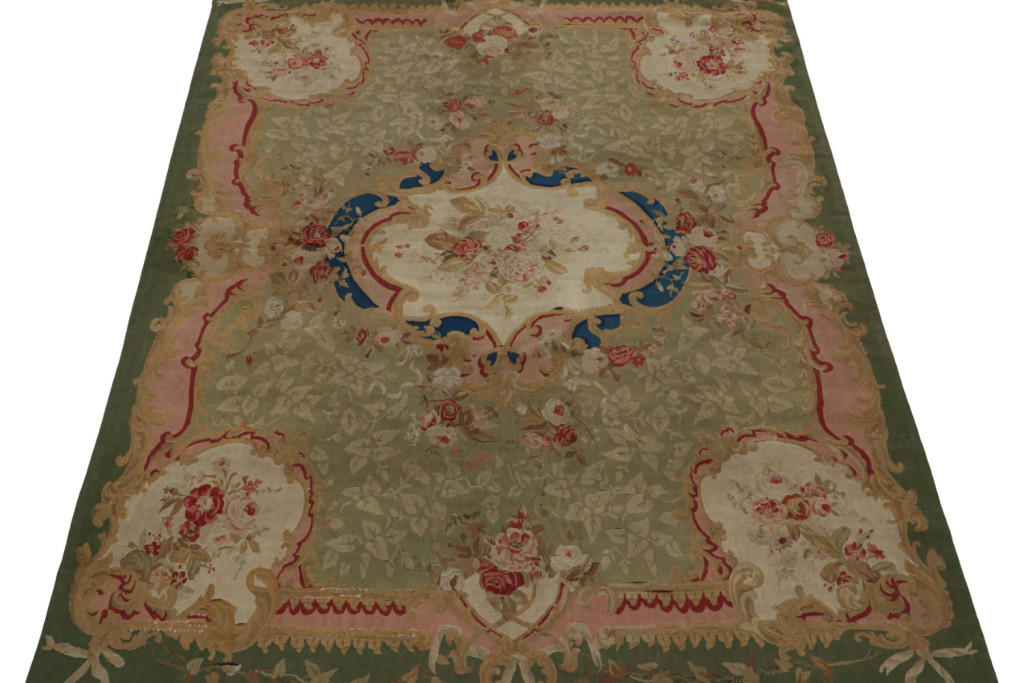 Antique Aubusson Flatweave Rug