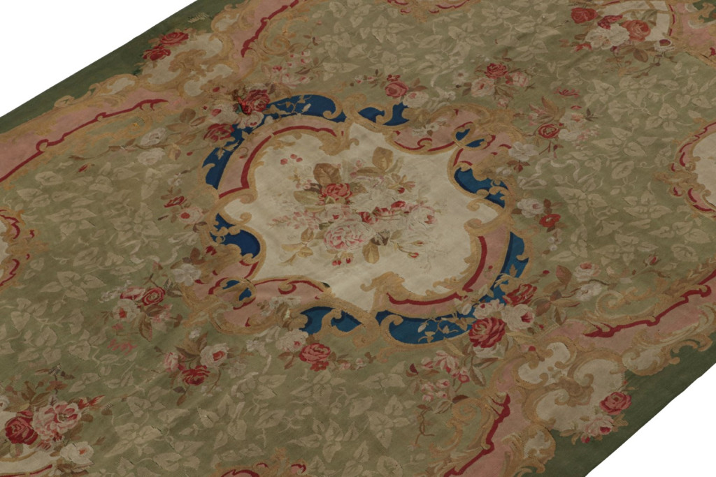 Antique Aubusson Flatweave Rug