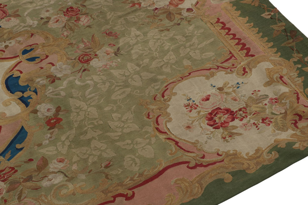 Antique Aubusson Flatweave Rug