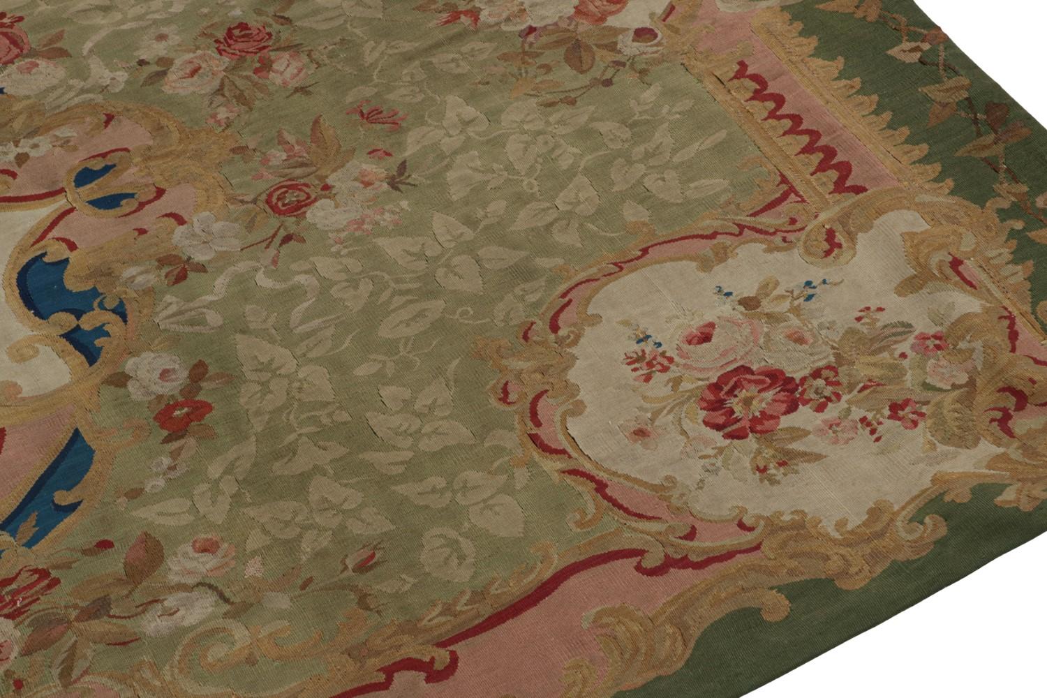 Antique Aubusson Flatweave Rug