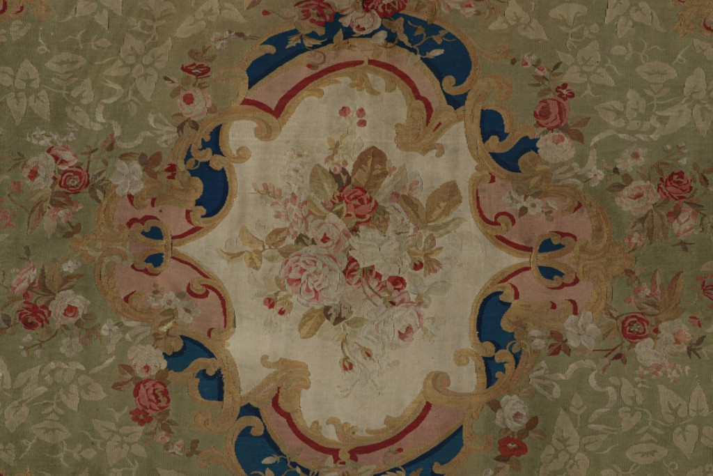 Antique Aubusson Flatweave Rug