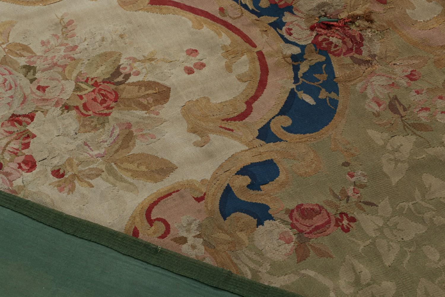 Antique Aubusson Flatweave Rug