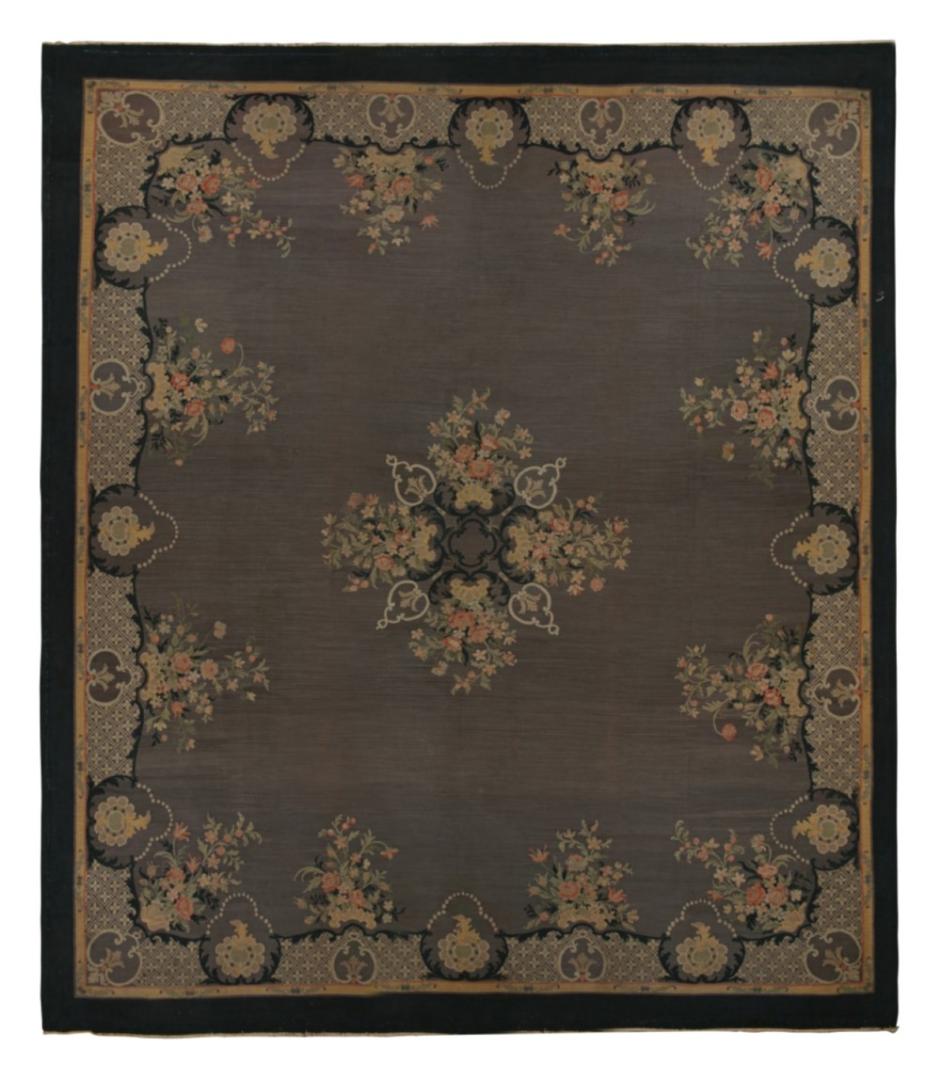 Antique Aubusson Flatweave Rug