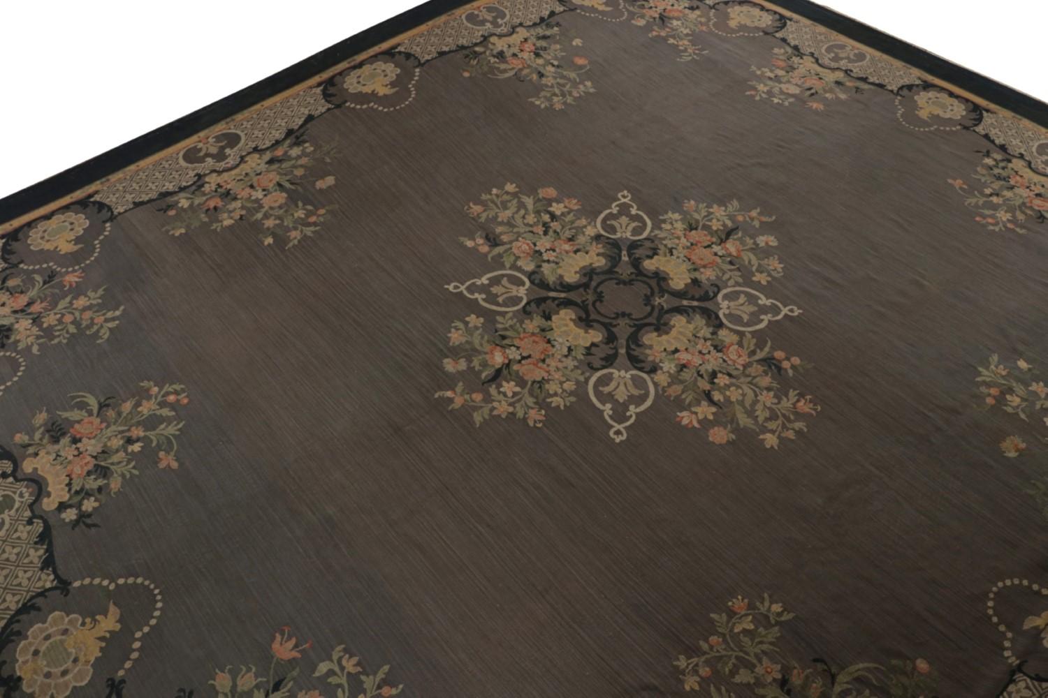 Antique Aubusson Flatweave Rug