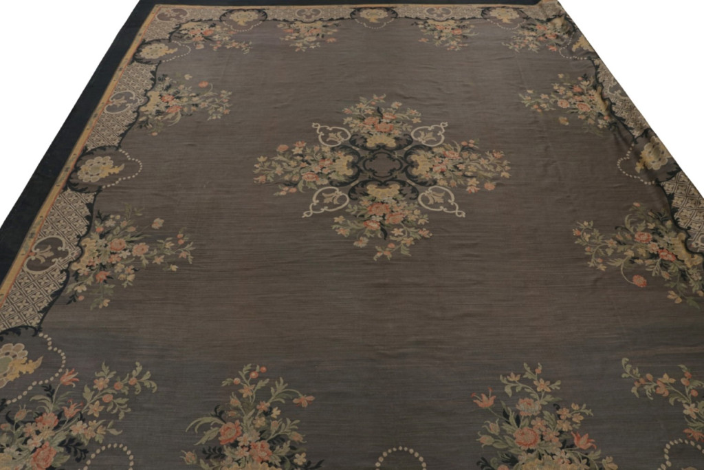 Antique Aubusson Flatweave Rug