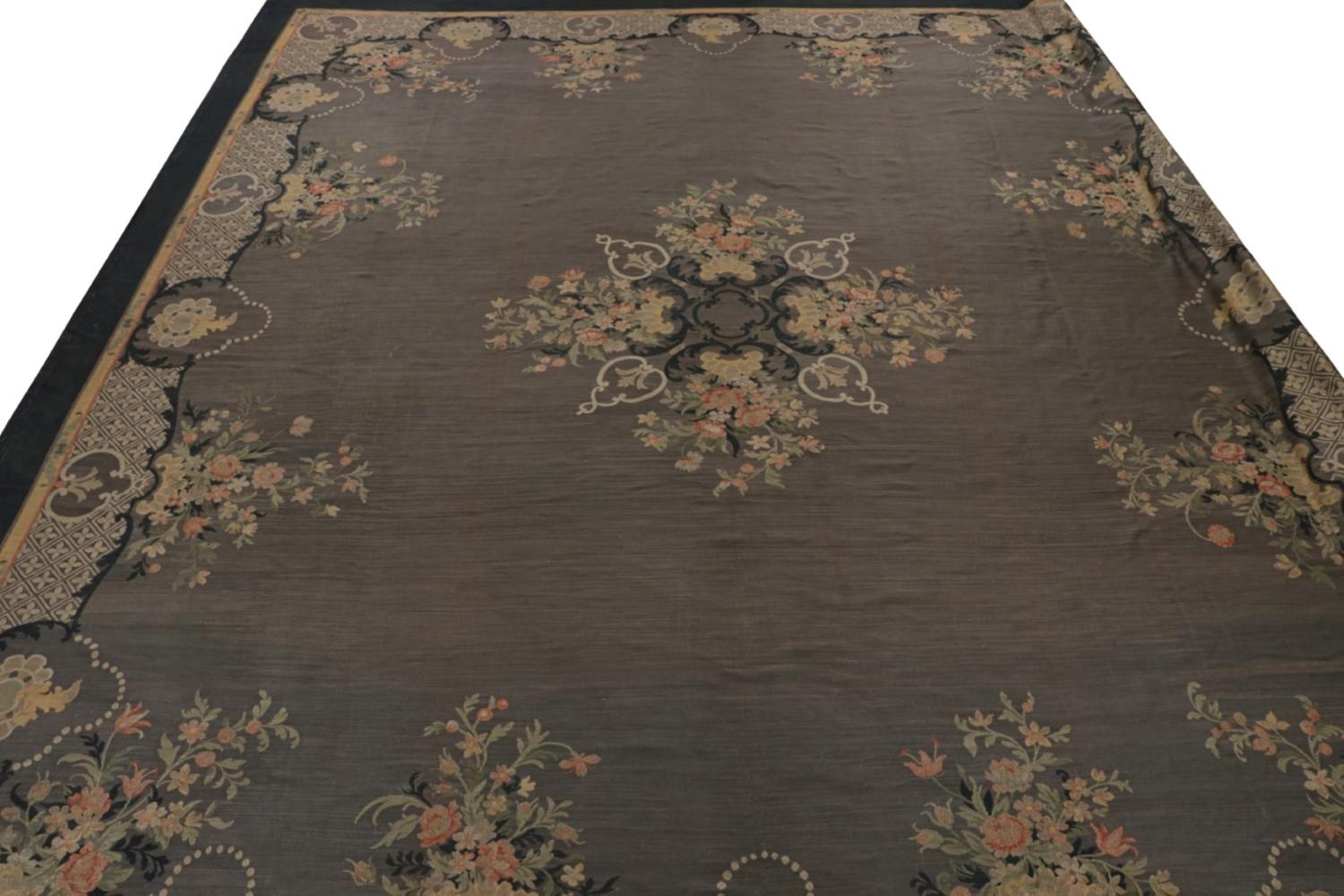 Antique Aubusson Flatweave Rug