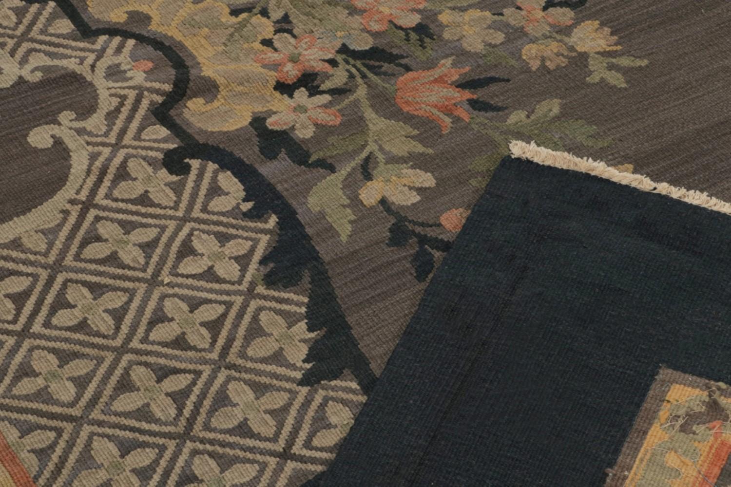 Antique Aubusson Flatweave Rug