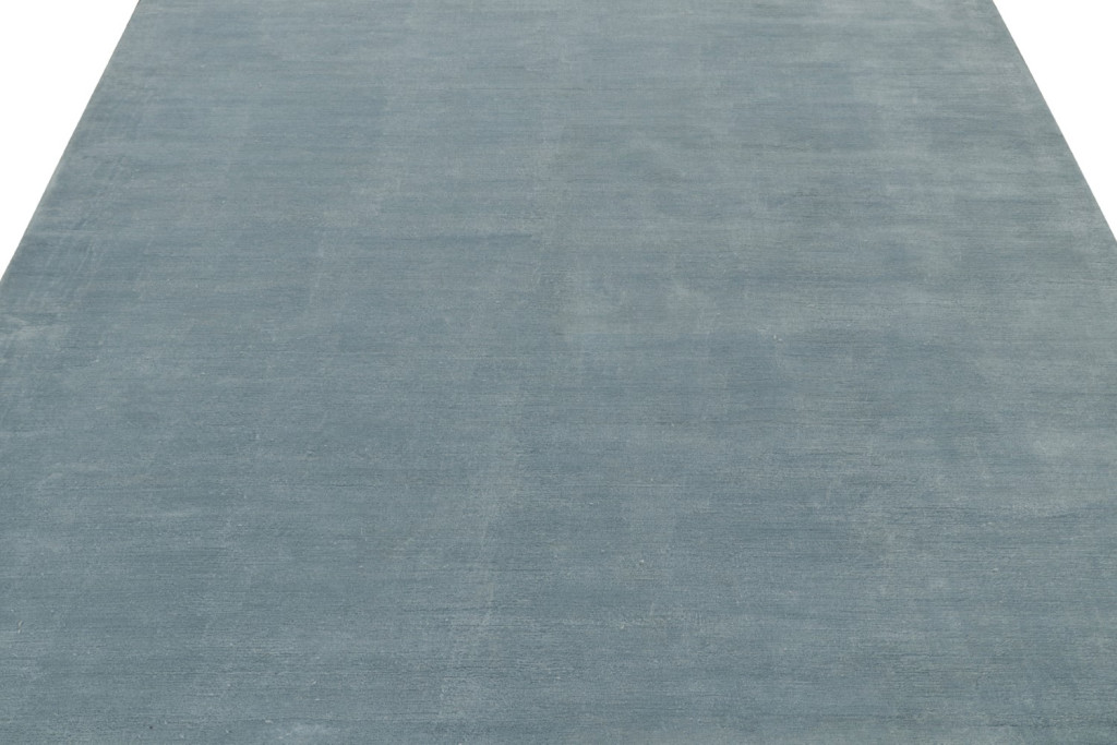 Solid Blue Custom Rug Design