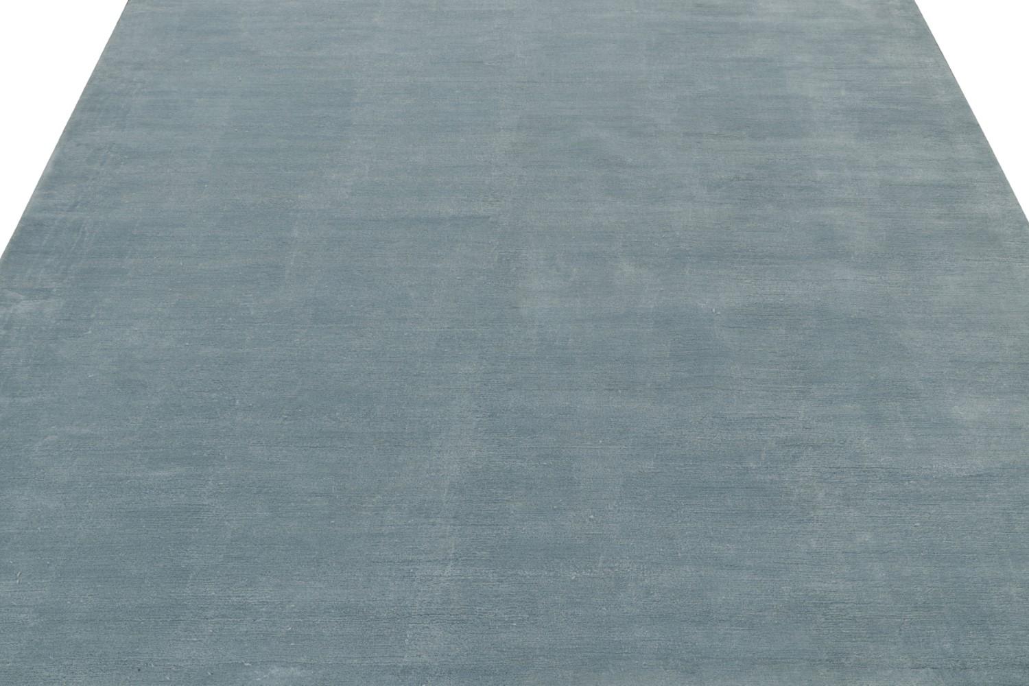Solid Blue Custom Rug Design