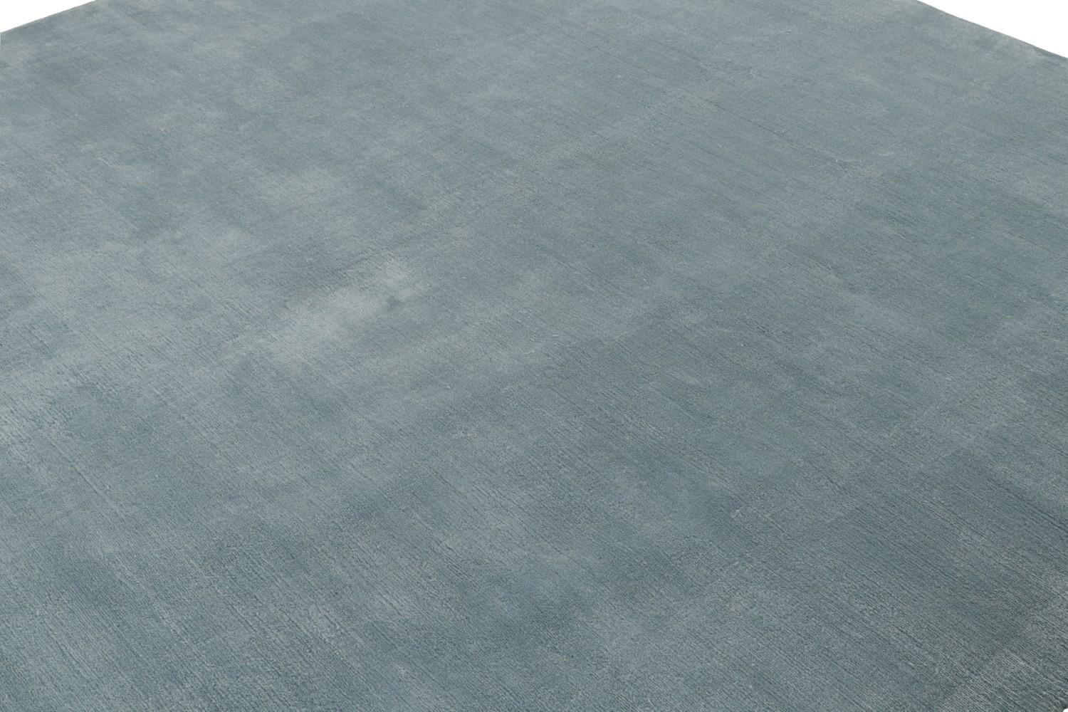 Solid Blue Custom Rug Design