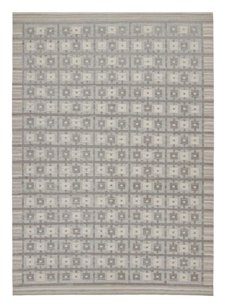 Gray Geometric Scandinavian Kilim