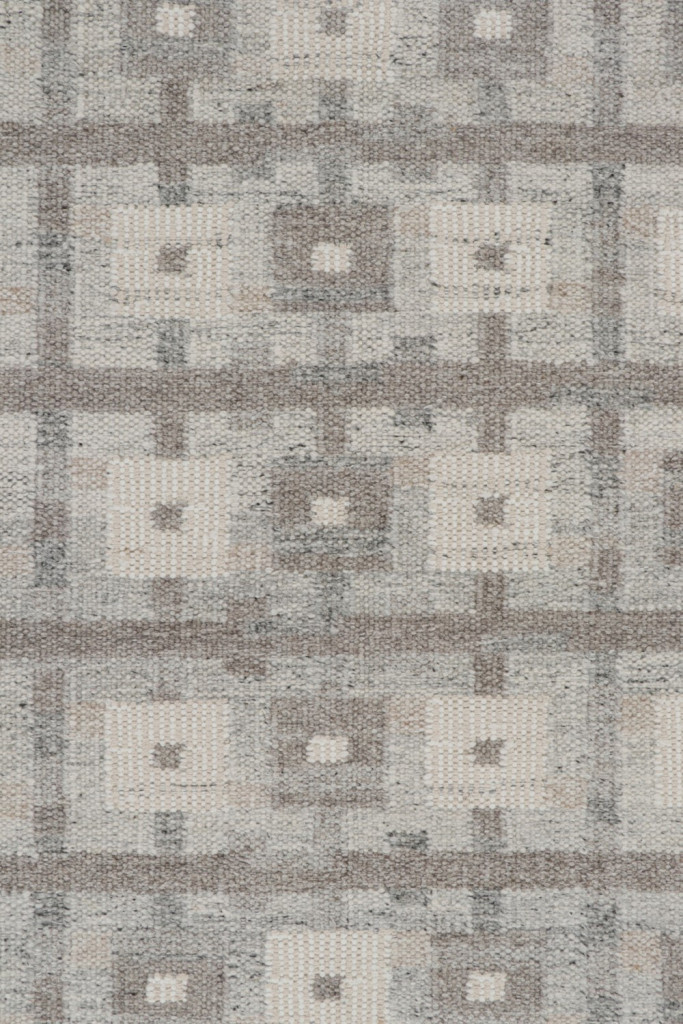 Gray Geometric Scandinavian Kilim