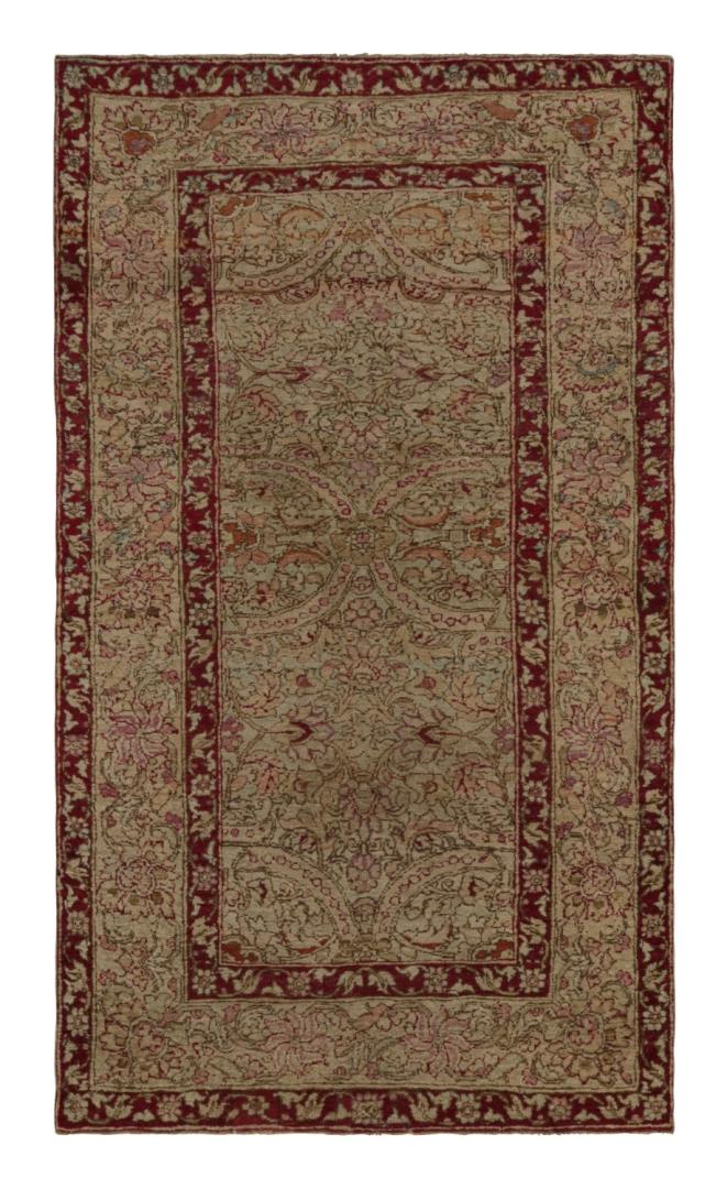 Antique Agra rug with Geometric Patterns