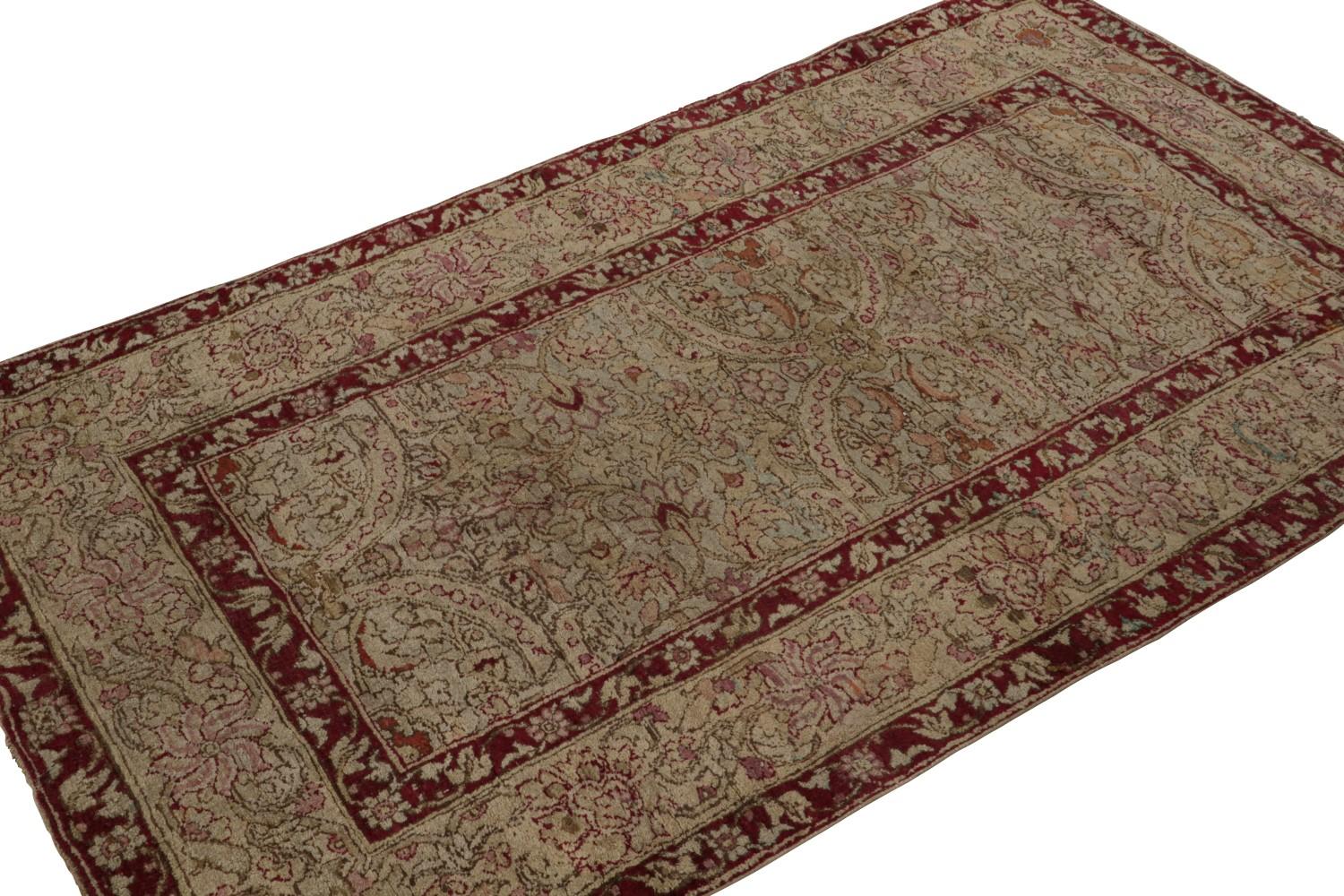 Antique Agra rug with Geometric Patterns