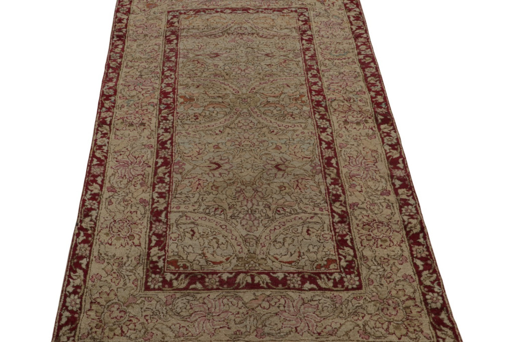 Antique Agra rug with Geometric Patterns