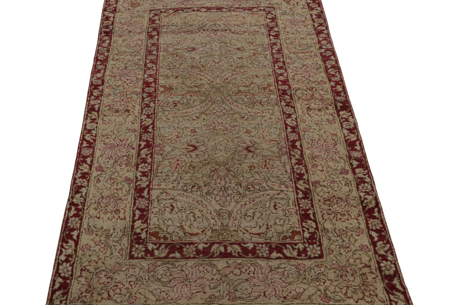 Antique Agra rug with Geometric Patterns