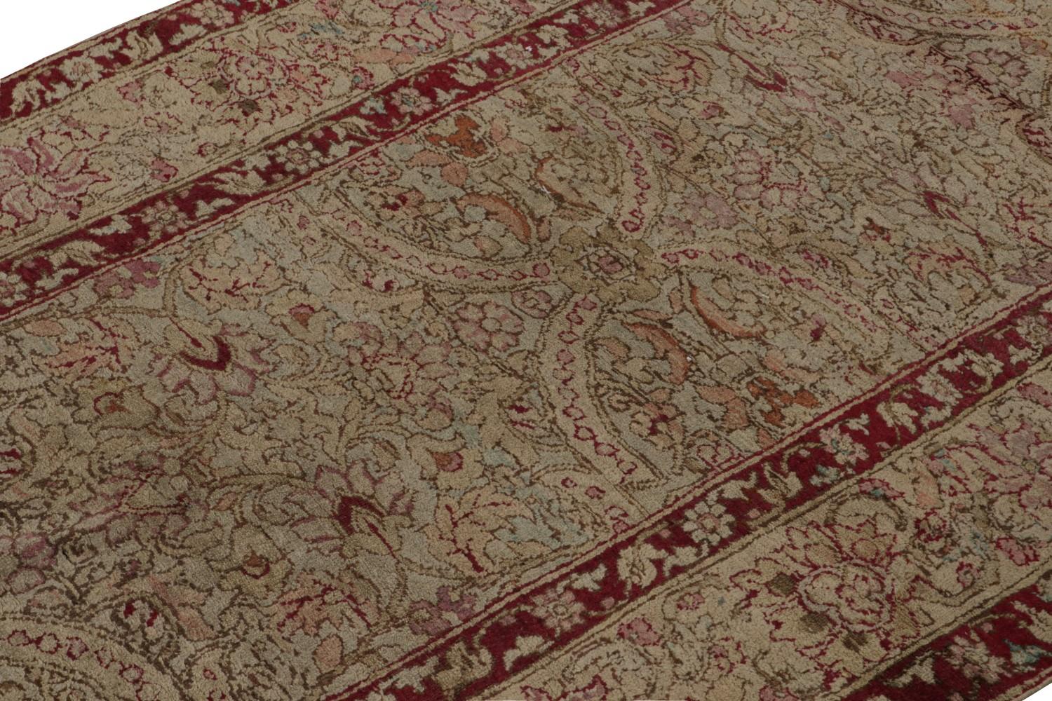 Antique Agra rug with Geometric Patterns