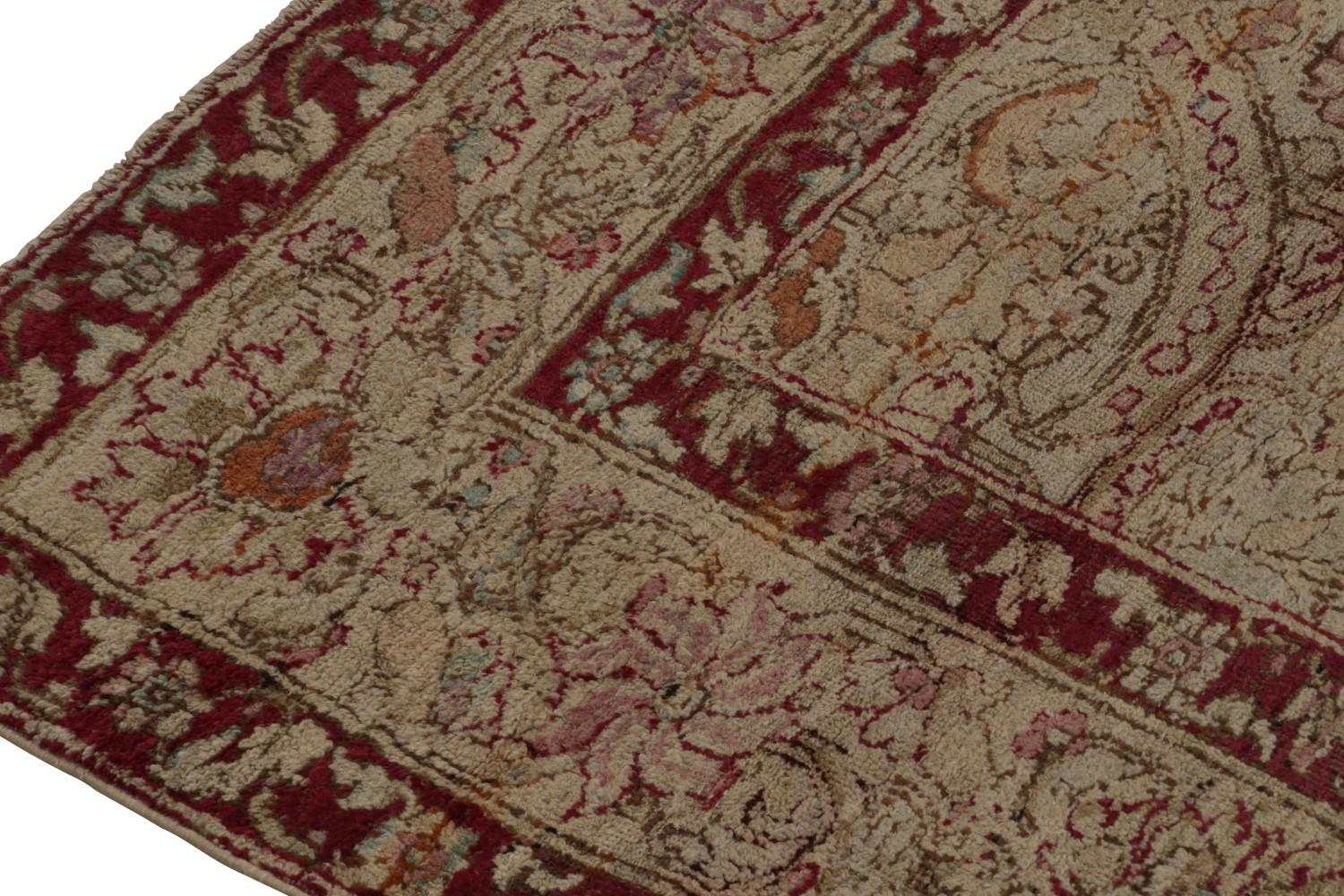 Antique Agra rug with Geometric Patterns