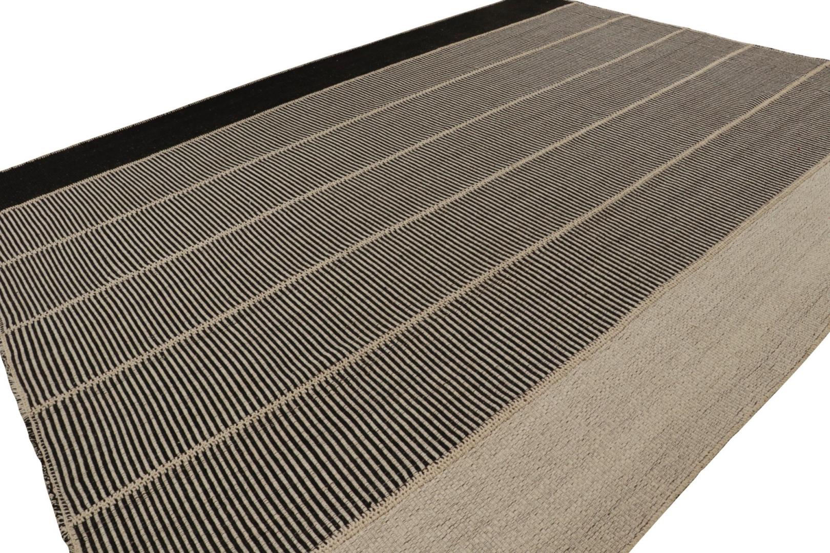 Rug & Kilim’s Contemporary Kilim in Black
