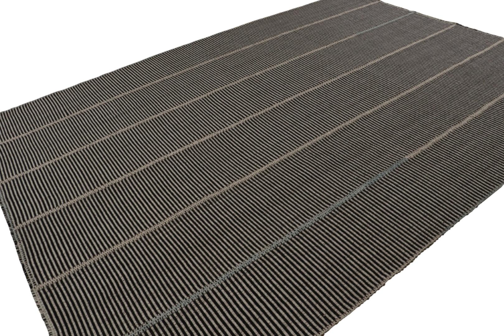 Rug & Kilim’s Contemporary Kilim in Black