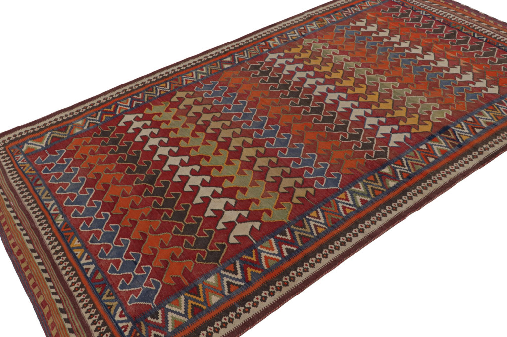 Vintage Afghani tribal Kilim rug