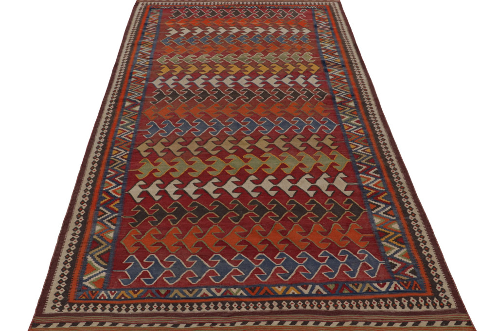 Vintage Afghani tribal Kilim rug