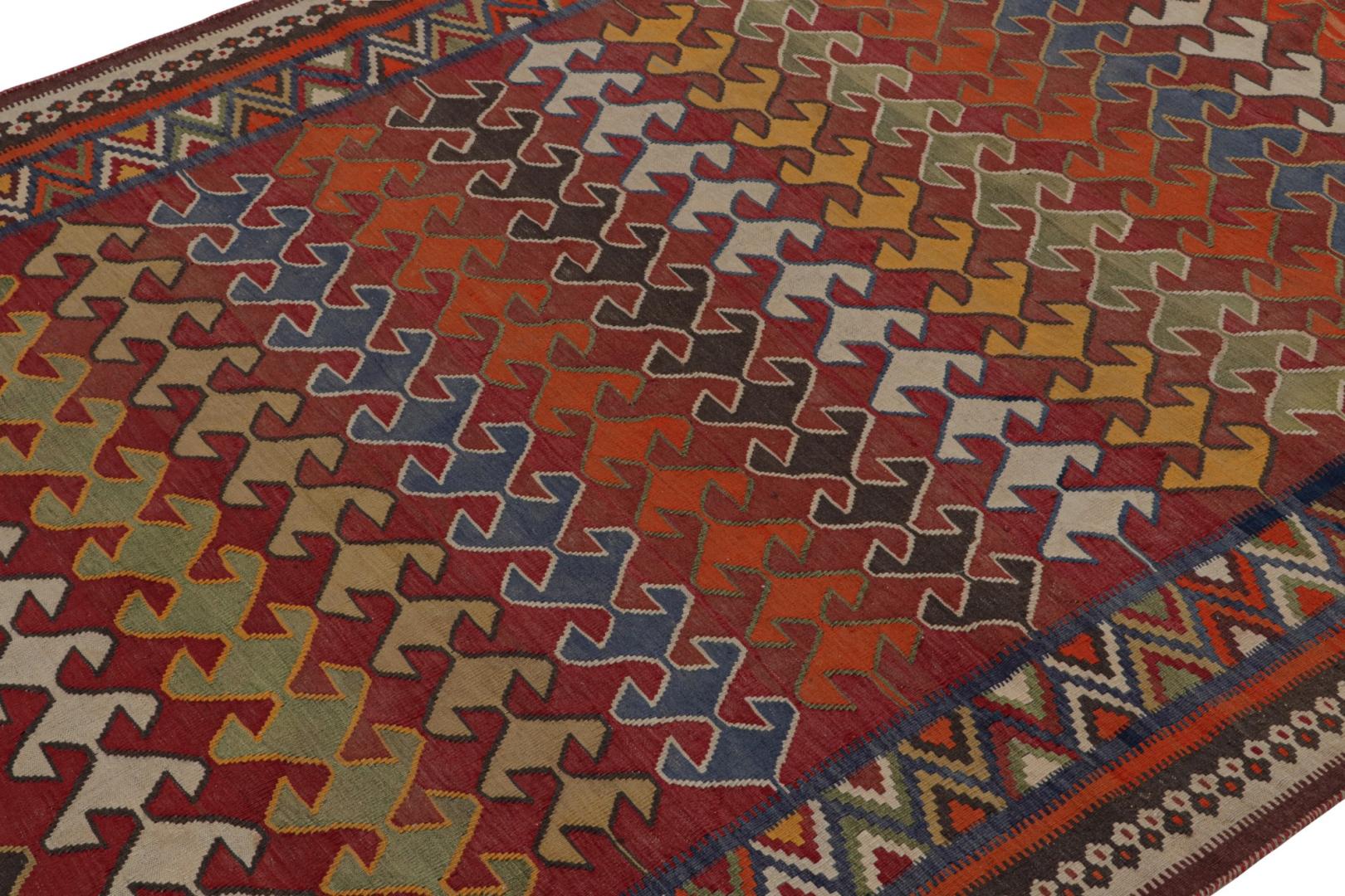 Vintage Afghani tribal Kilim rug