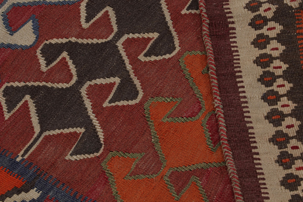 Vintage Afghani tribal Kilim rug