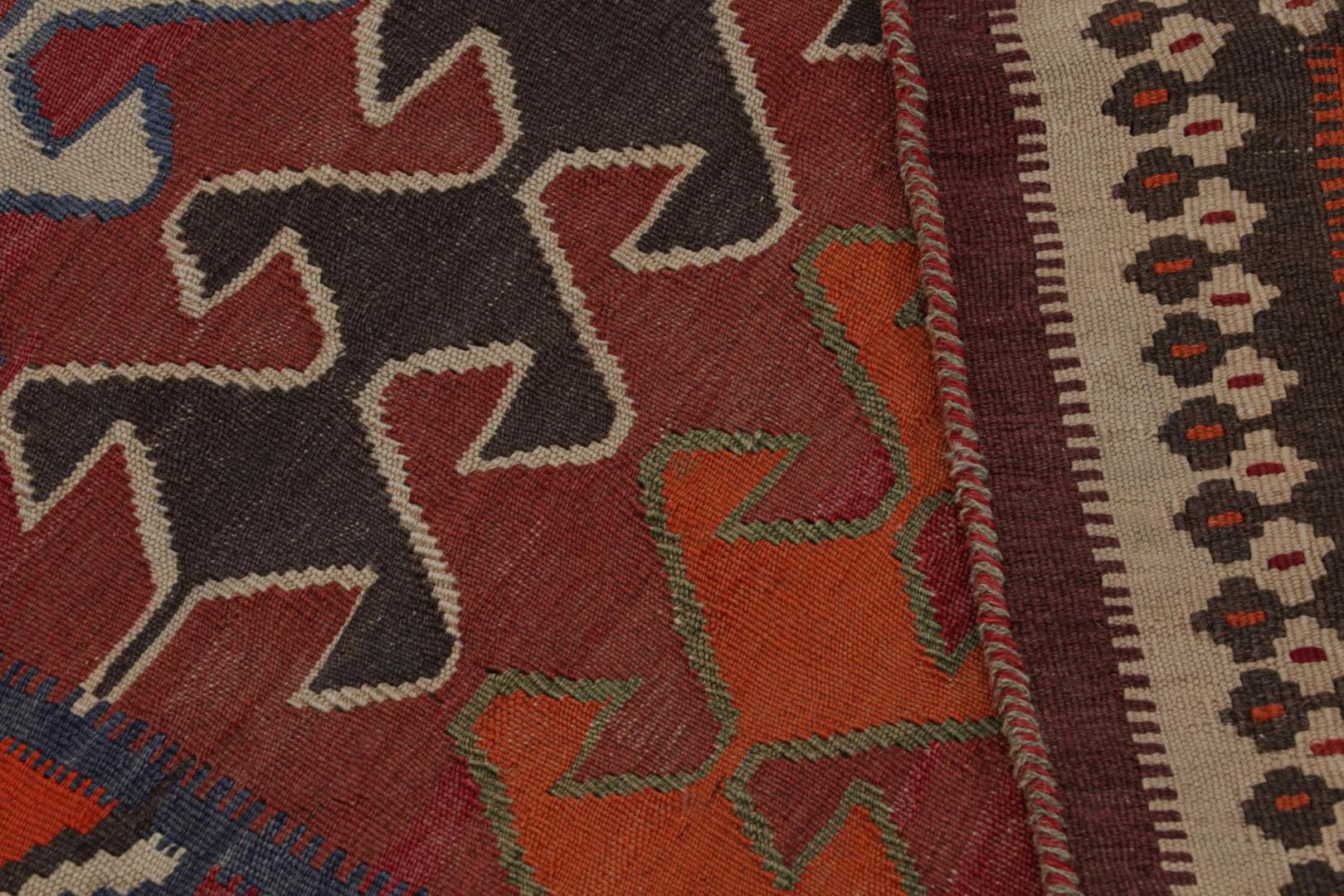 Vintage Afghani tribal Kilim rug