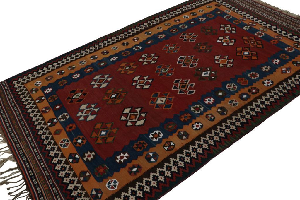 Vintage Afghani tribal Kilim rug