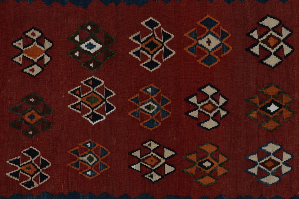 Vintage Afghani tribal Kilim rug