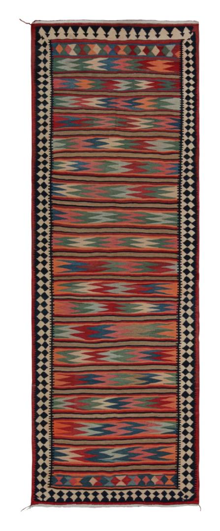 Vintage Afghani tribal Kilim rug