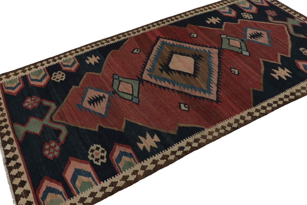 Vintage Afghani tribal Kilim rug