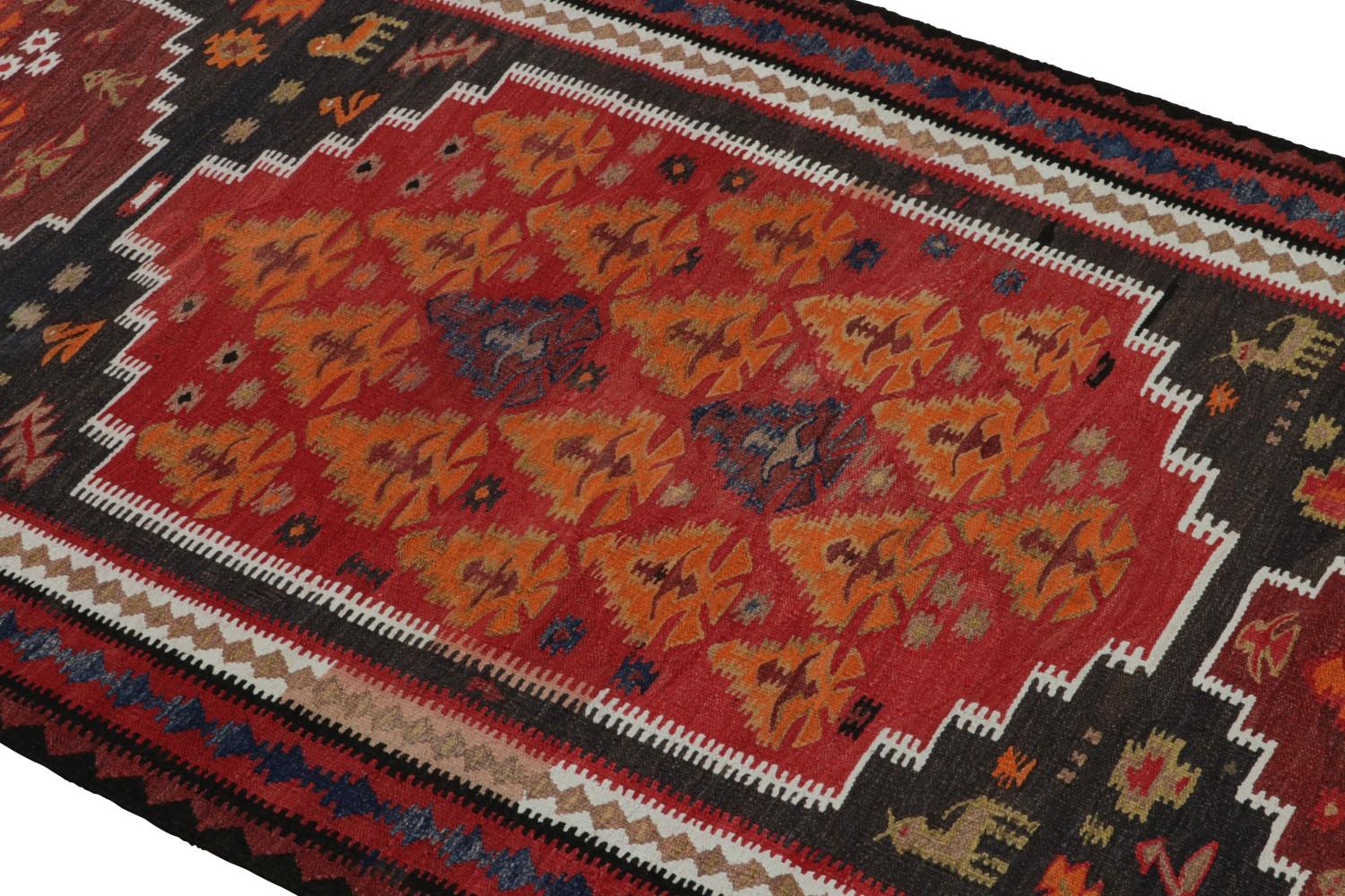 Vintage tribal Persian Kilim runner rug