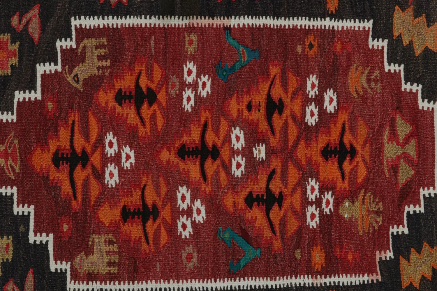 Vintage tribal Persian Kilim runner rug