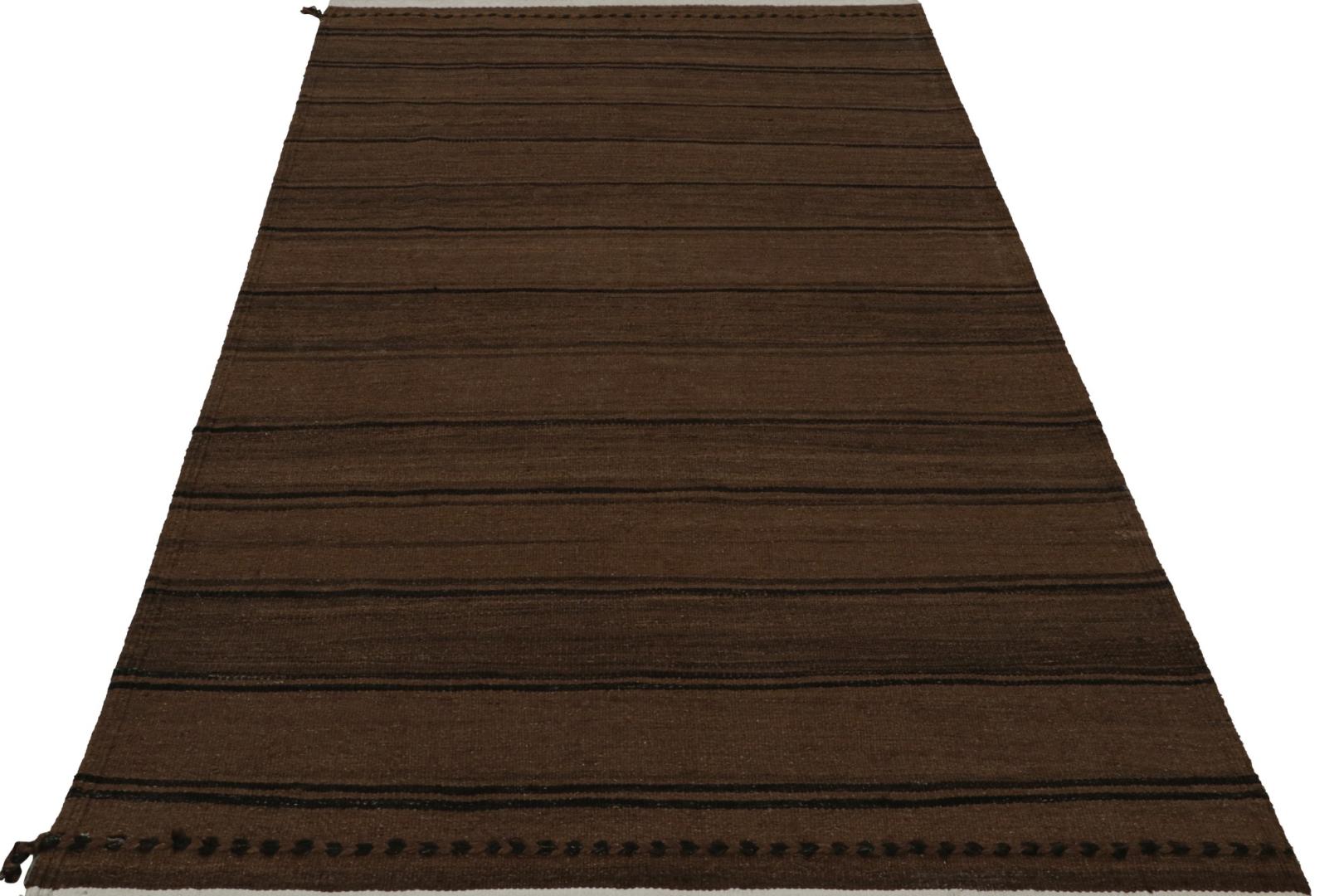 Vintage Afghani tribal Kilim rug in Brown