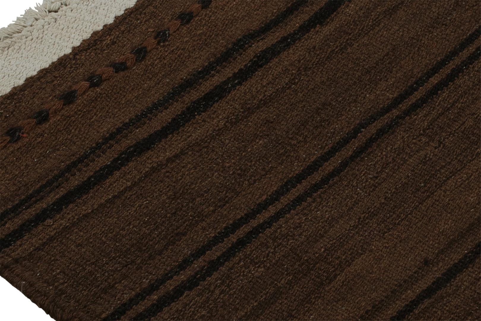 Vintage Afghani tribal Kilim rug in Brown