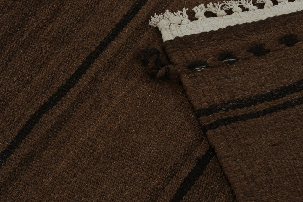 Vintage Afghani tribal Kilim rug in Brown