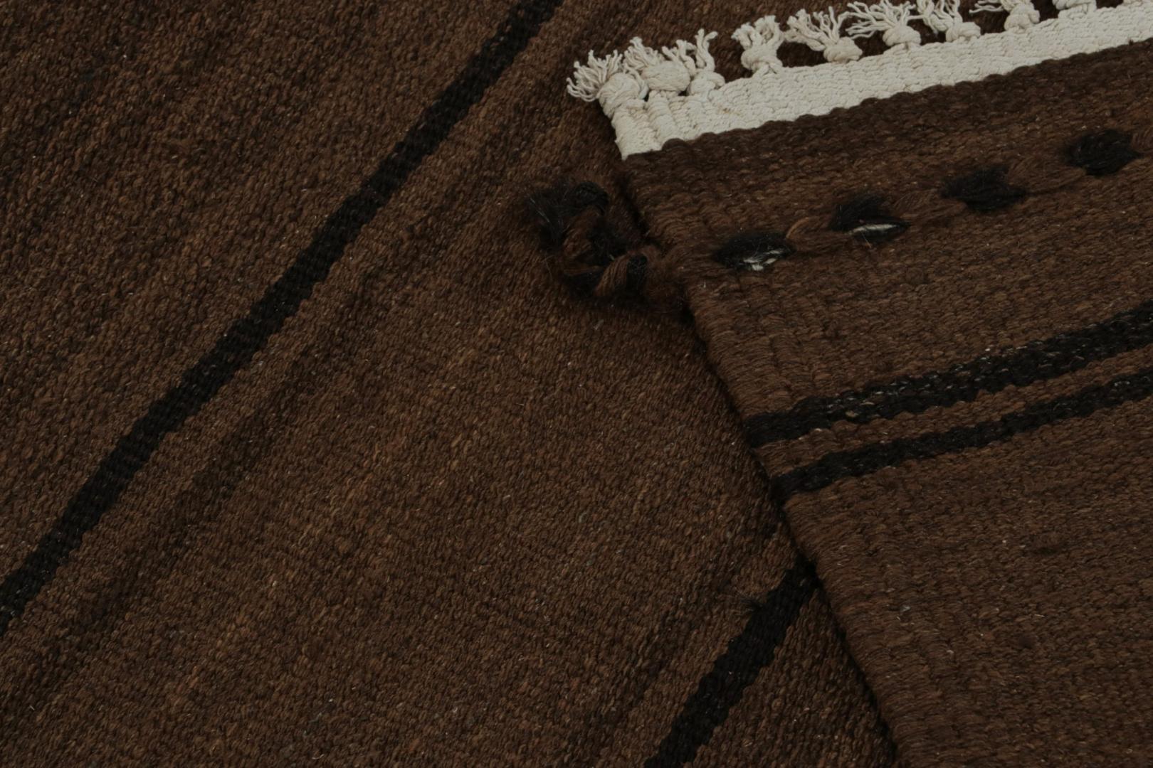 Vintage Afghani tribal Kilim rug in Brown