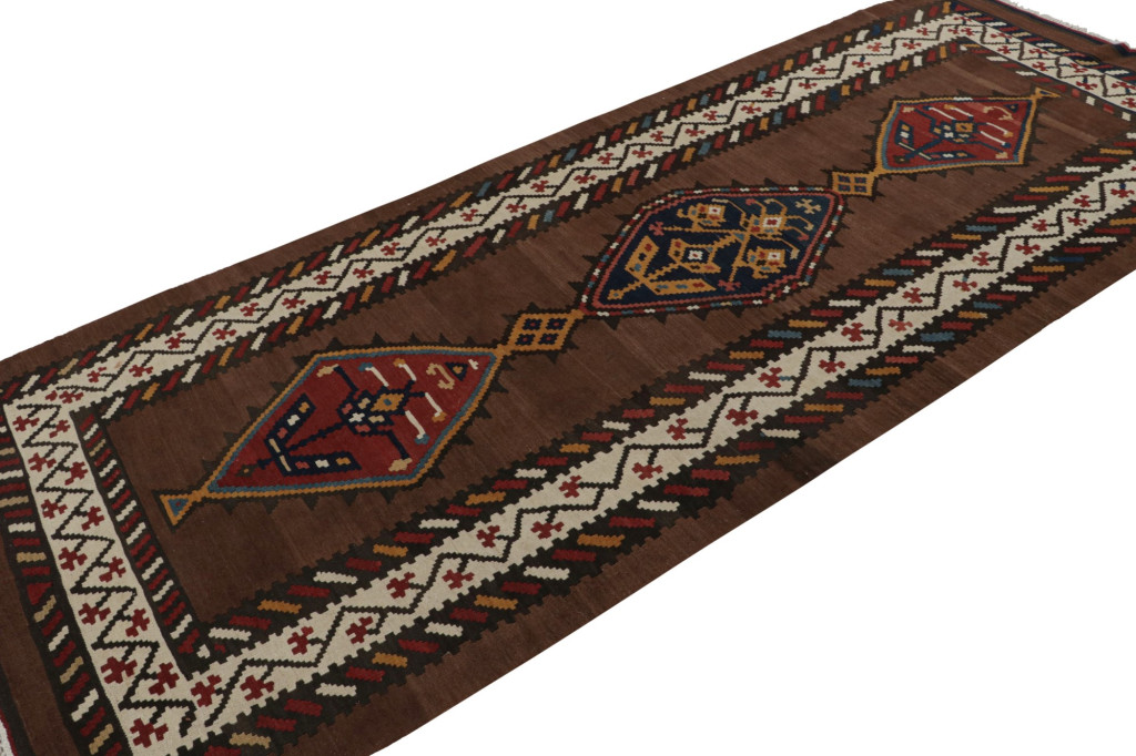 Vintage Persian tribal Kilim Runner rug