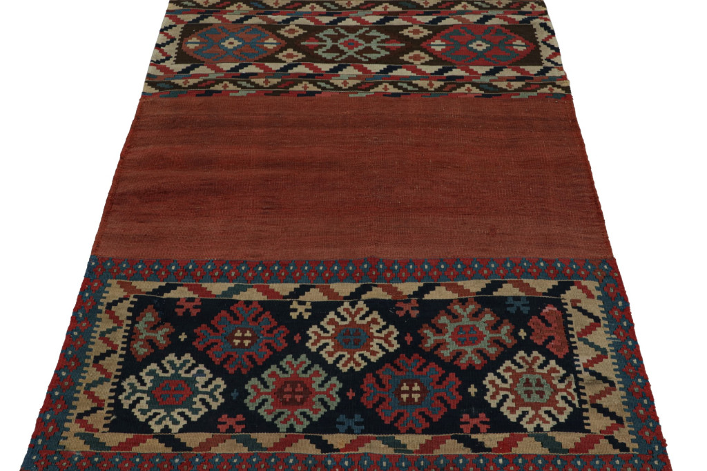 Afghan Tribal Kilim Rug with Geometric Patterns