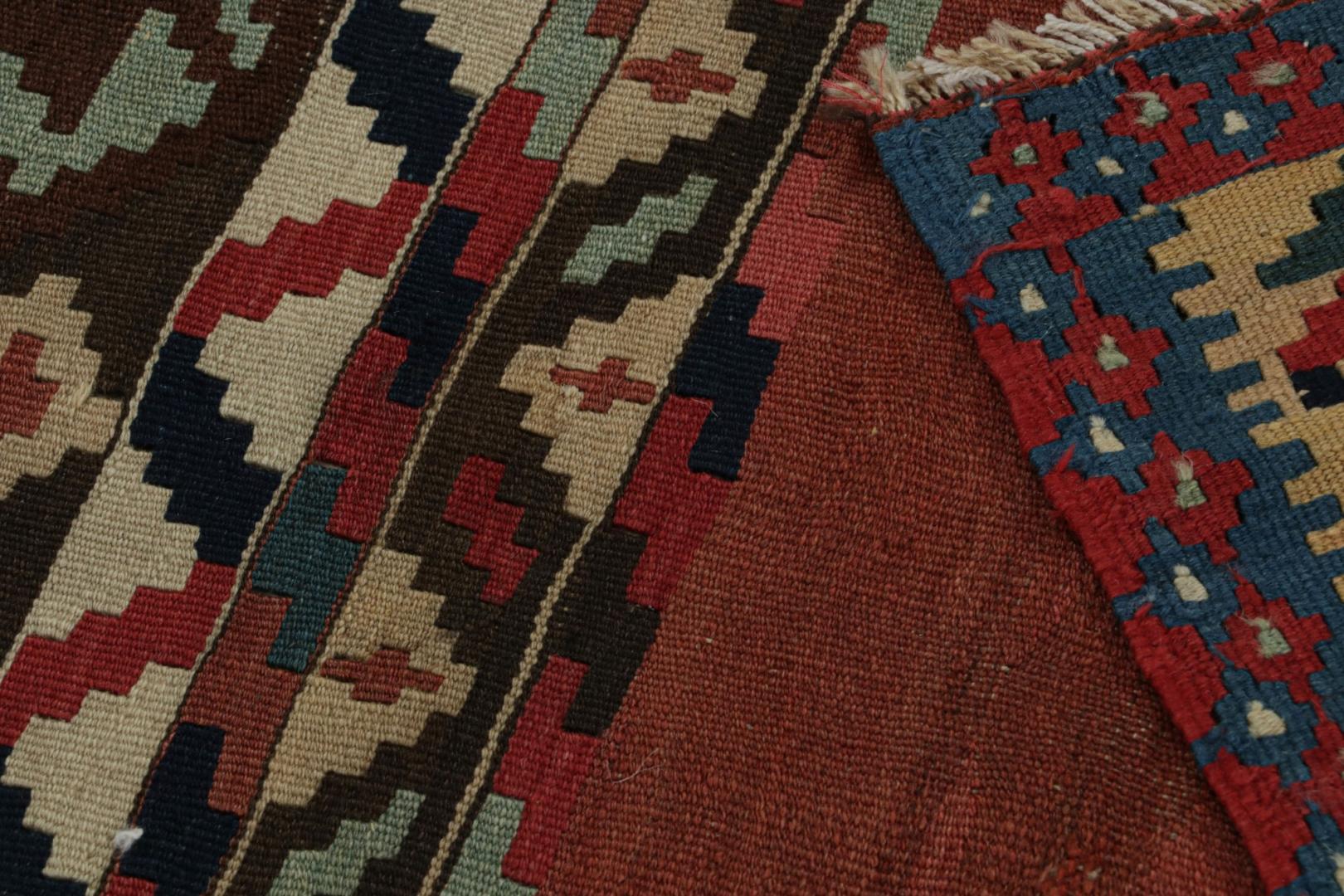 Afghan Tribal Kilim Rug with Geometric Patterns