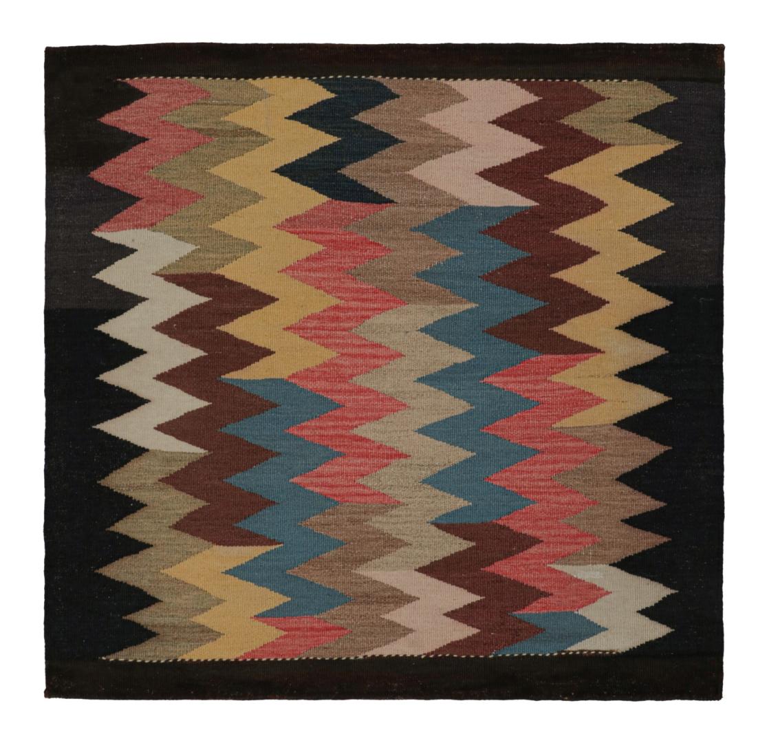 Vintage Persian Sofreh Kilim and Square Rug