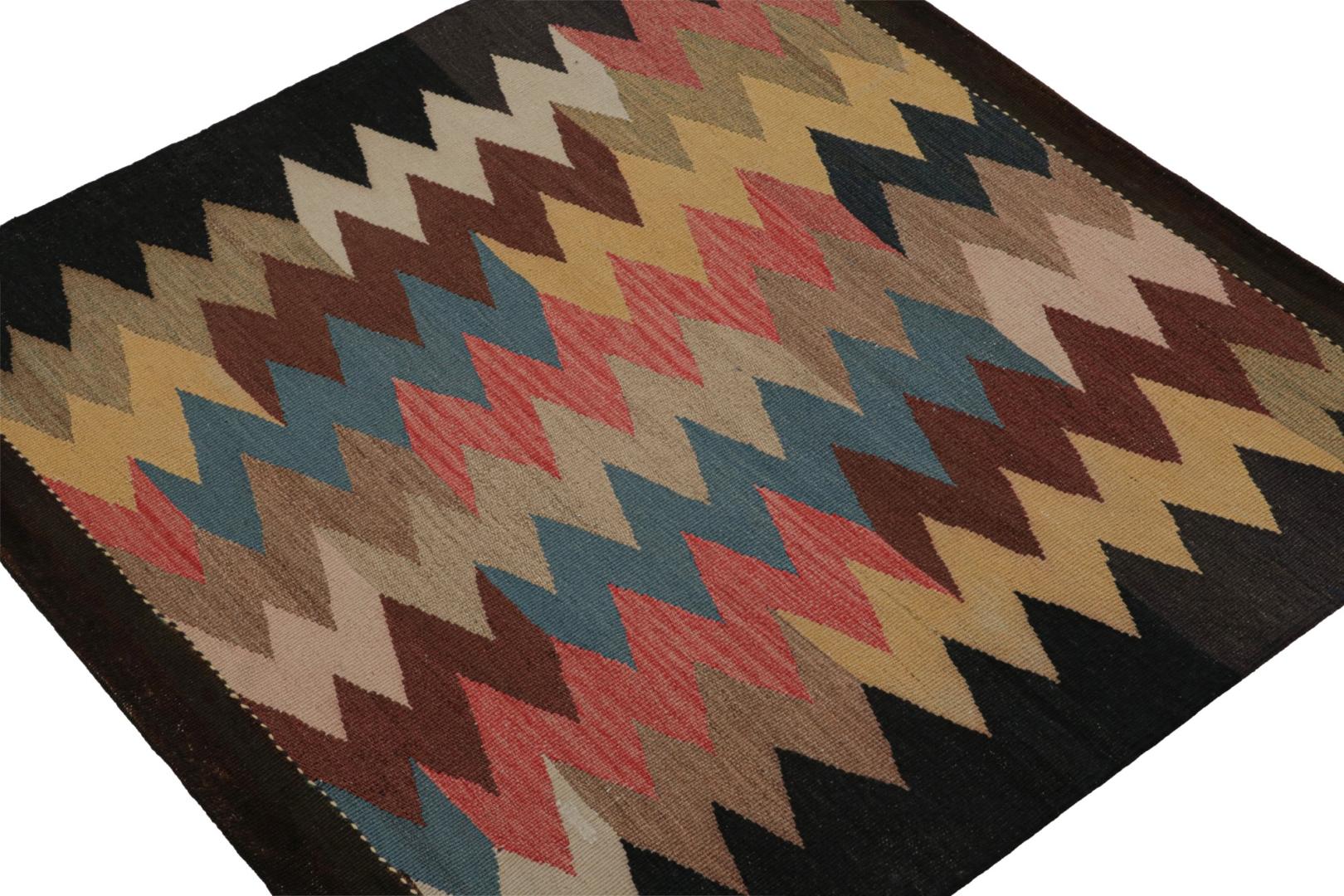 Vintage Persian Sofreh Kilim and Square Rug