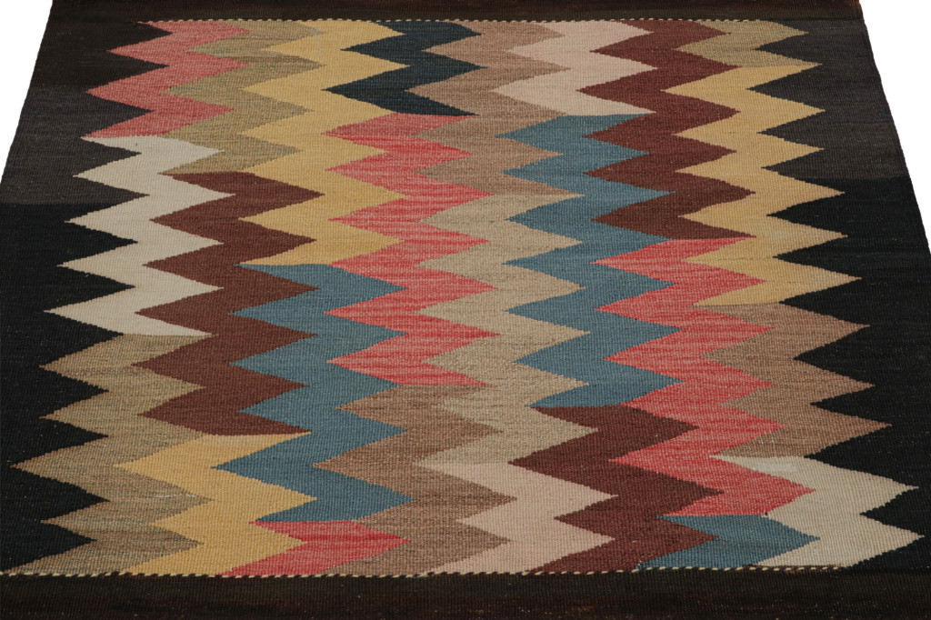 Vintage Persian Sofreh Kilim and Square Rug