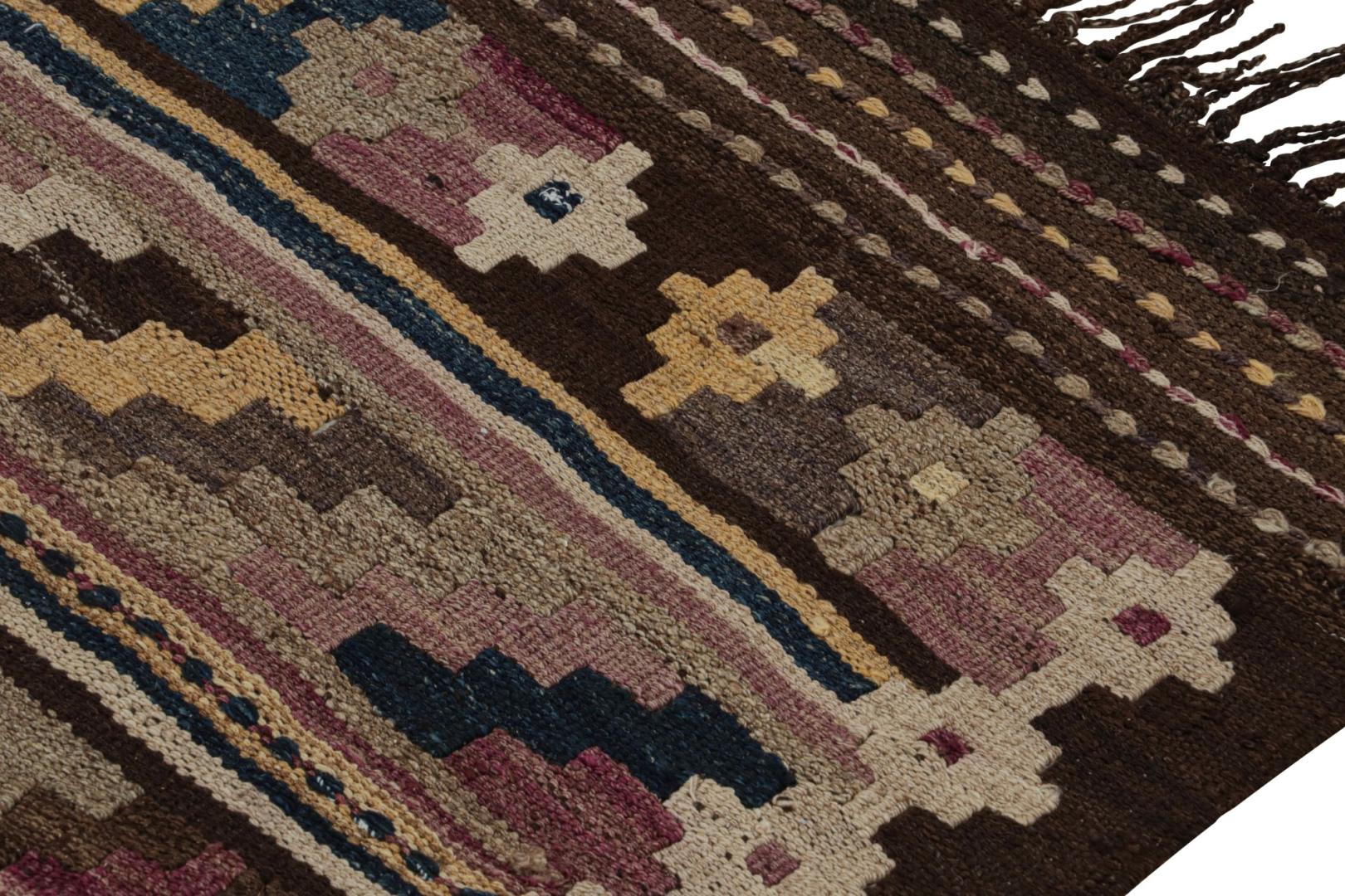 Vintage Persian extra-long runner kilim rug